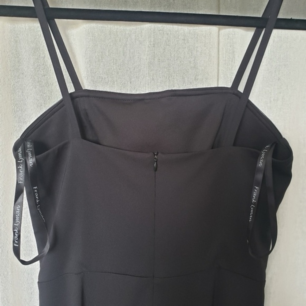 Frank Lyman Design Wide Leg Corset Top Design Overall Jumpsuit Black Sz 8 - Picture 8 of 11
